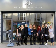 Team photo of the staff at RJ's Hair and Nail Salon